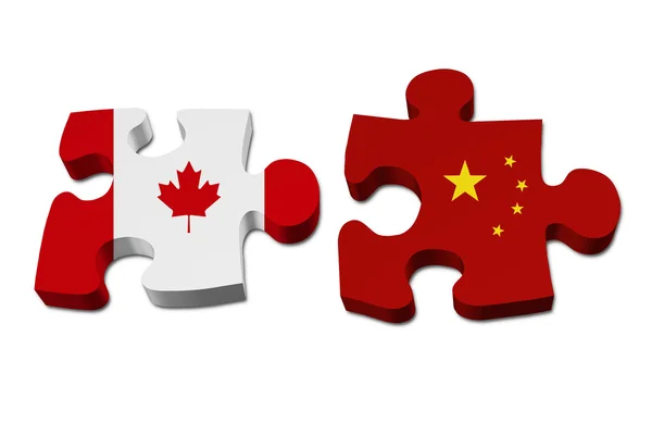 Canadá trabaja con China —  Fotos de Stock