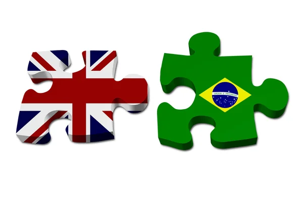Англия работает с Бразилией — стоковое фото
