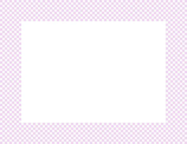 粉色和白色的格子的框架 — 图库照片
