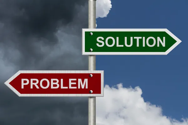 Problem versus Solution — Stock Photo, Image