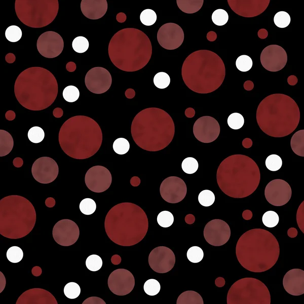 Burgundy, White and Black Polka Dot Fabric Background — Stock Photo, Image