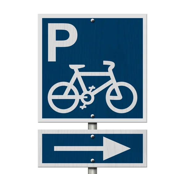Semn parcare biciclete — Fotografie, imagine de stoc