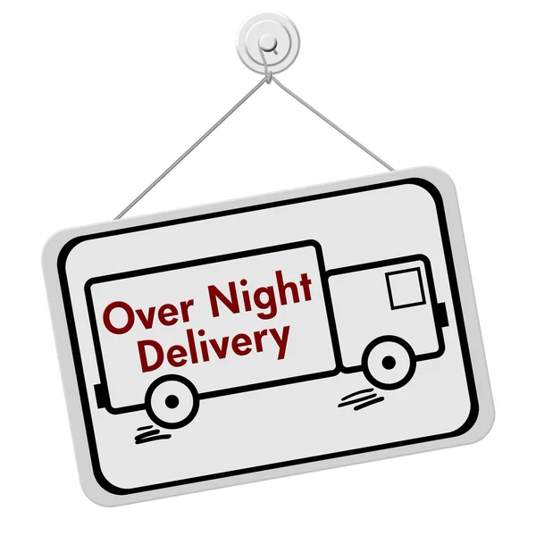 Over Night Delivery Sign — Stock Photo, Image