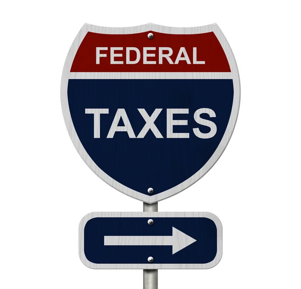 Федеральные налоги сюда. — стоковое фото