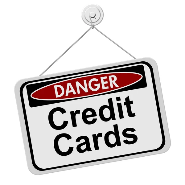 Nebezpečí mají kreditní karty — Stock fotografie