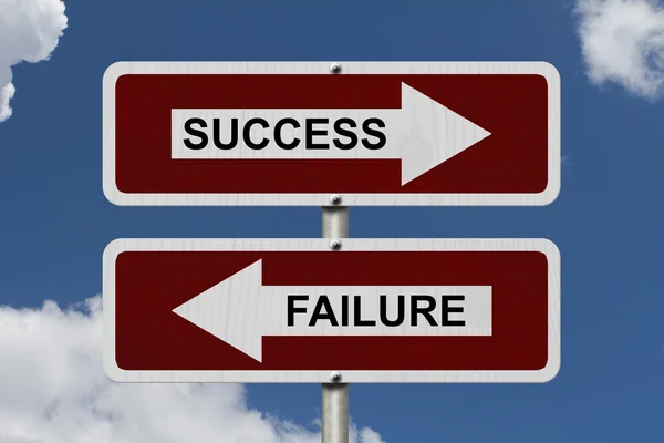 Успех против провала — стоковое фото