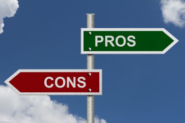 Pros versus Cons clipart