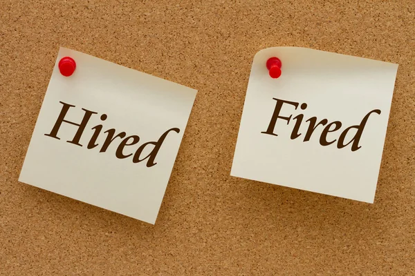 Hired versus Fired — Stock Photo, Image