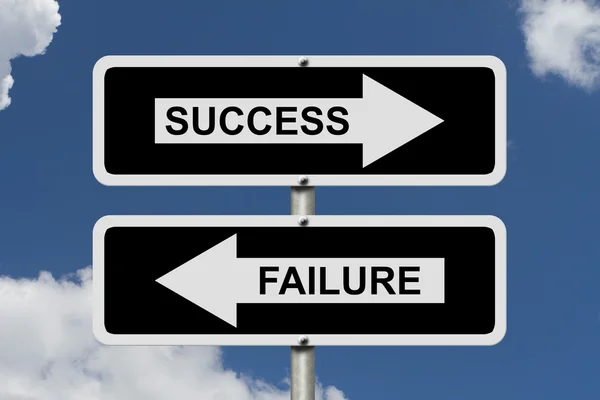 Úspěch a neúspěch — Stock fotografie