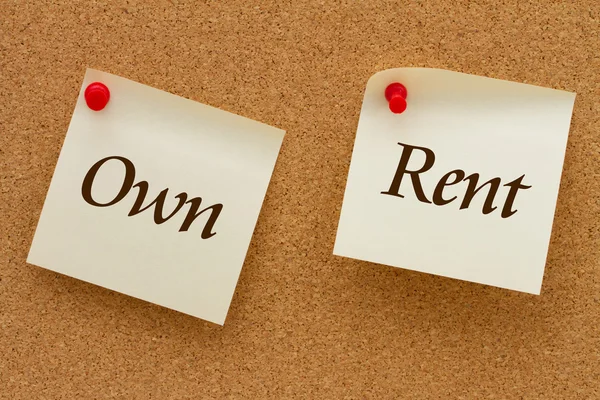 Own versus Rent — Stock Photo, Image