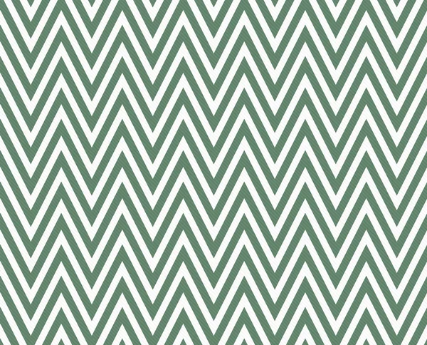 Green and White Zigzag Textured Fabric Repeat Pattern Background — Stock Photo, Image