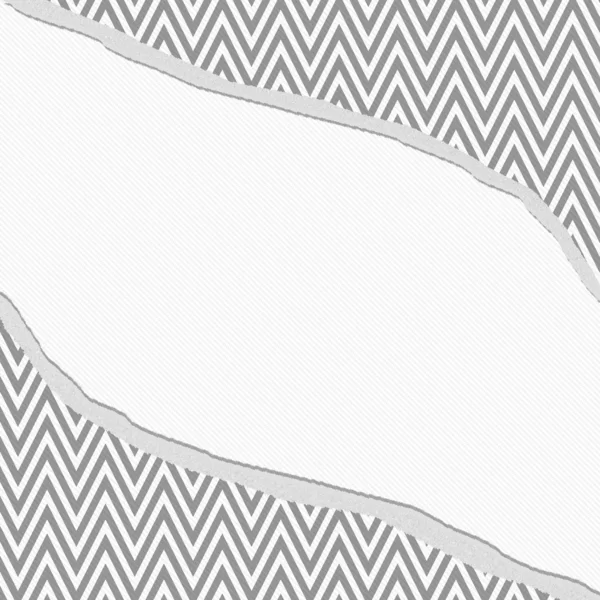 Серый и белый Шеврон Zigzag Frame с порванным фоном — стоковое фото