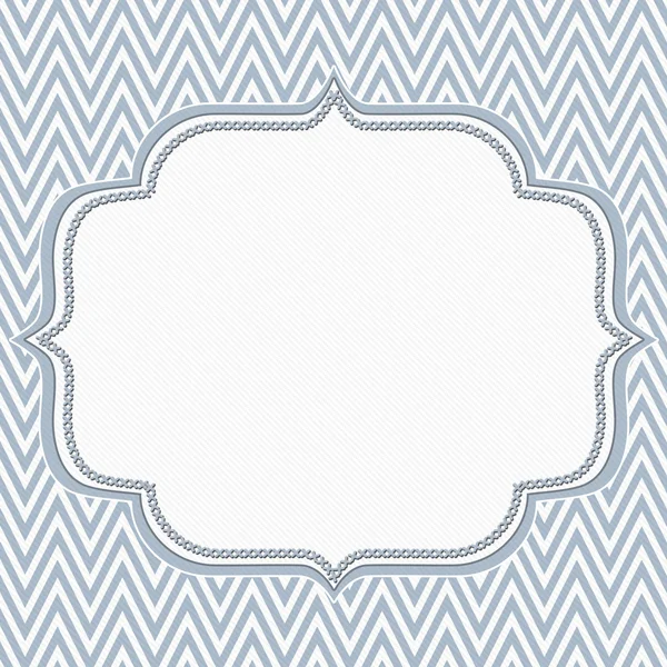 Blue and White Chevron Zigzag Frame Background — Stock Photo, Image