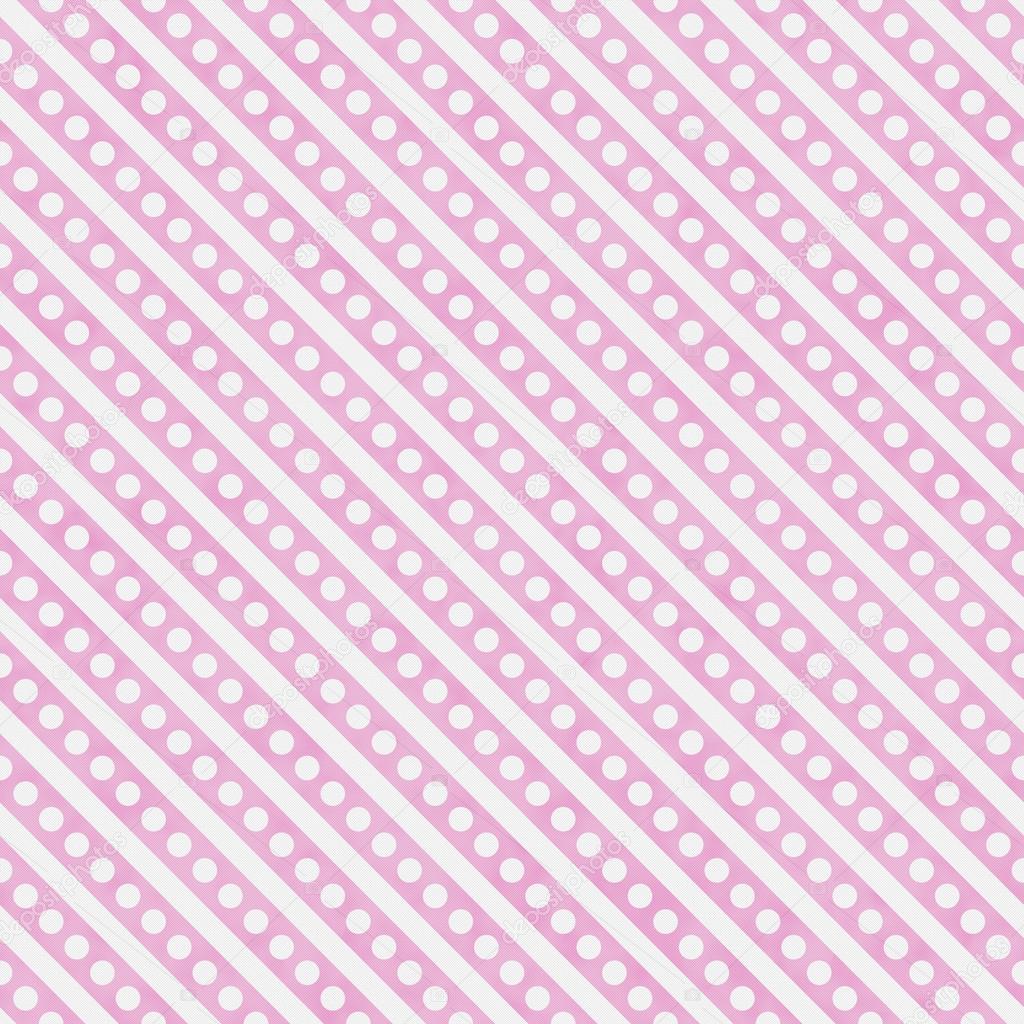 Light Pink and White Small Polka Dots and Stripes Pattern Repeat