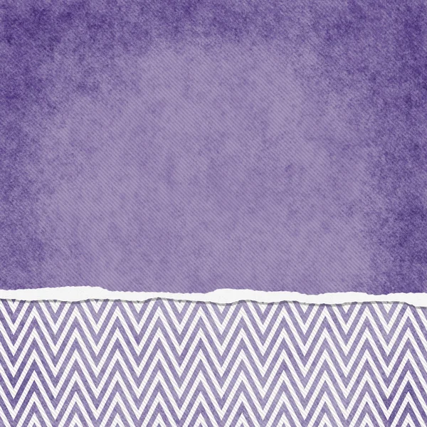 Square Purple and White Zigzag Chevron Torn Grunge Textured Back — Stock Photo, Image