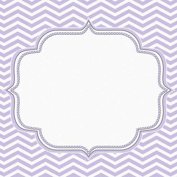 Purple and White Chevron Frame with Embroidery Background — Stock Photo, Image