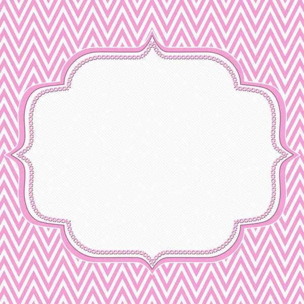 Fondo de marco de Chevron Zigzag rosa y blanco — Foto de Stock