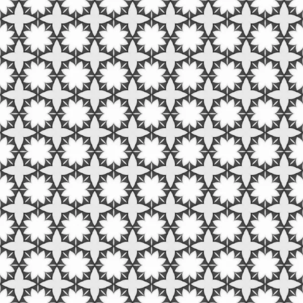 Fiore Grigio Mosaico Dettagliato Senza Soluzione Continuità Ripetere Texture Sfondo — Foto Stock