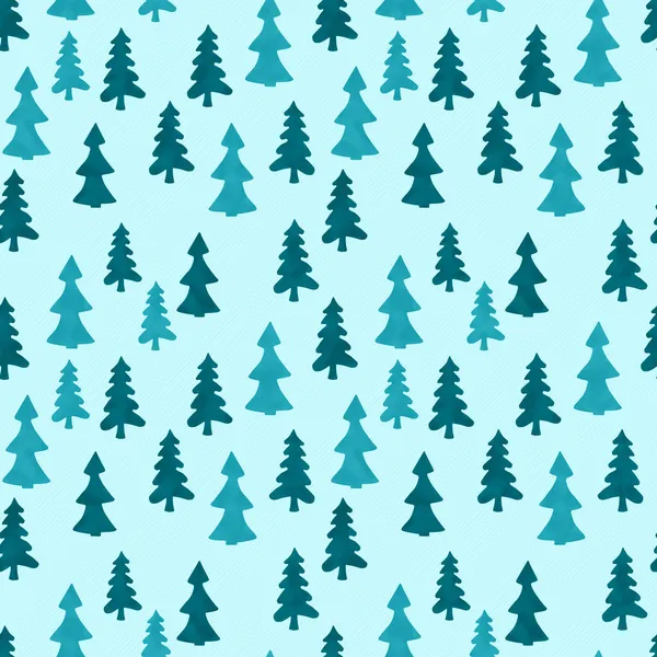 蓝树的背景是无缝的 重复你的圣诞或环保信息 — 图库照片