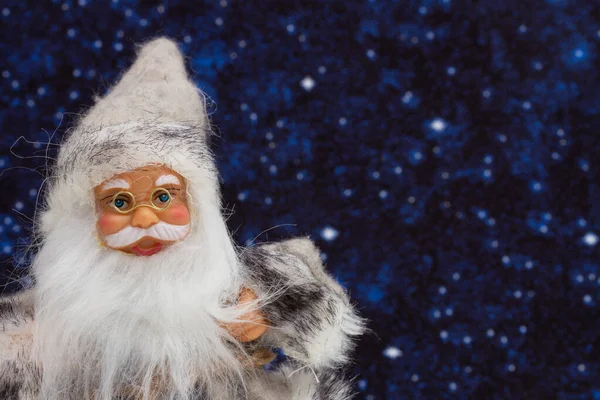 Boldog Mikulás Kalap Éjszakai Égbolt Másolási Hely Téli Vagy Karácsonyi — Stock Fotó