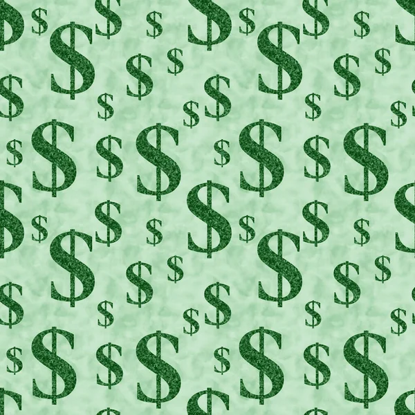 Green Dollar Sign Seamless Background Repeats Your Money Dollar Message — Fotografia de Stock