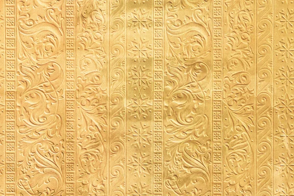 Złoty Wytłaczany Materiał Teksturowany Tło Puste Dla Wiadomości Lub Używać — Zdjęcie stockowe