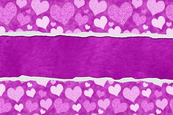 Love Border Herz Rosa Und Weiß Mit Kopierplatz Für Deine — Stockfoto