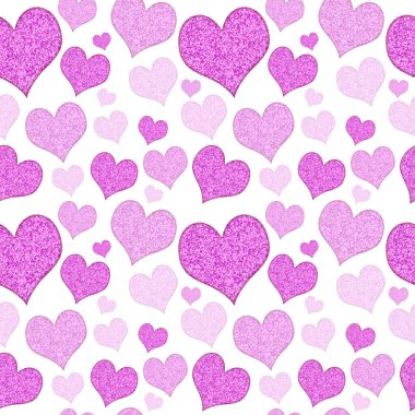 Pembe ve beyaz kalp kusursuz arkaplanda Aşkınızı tekrarlar ya da mesaj gibi