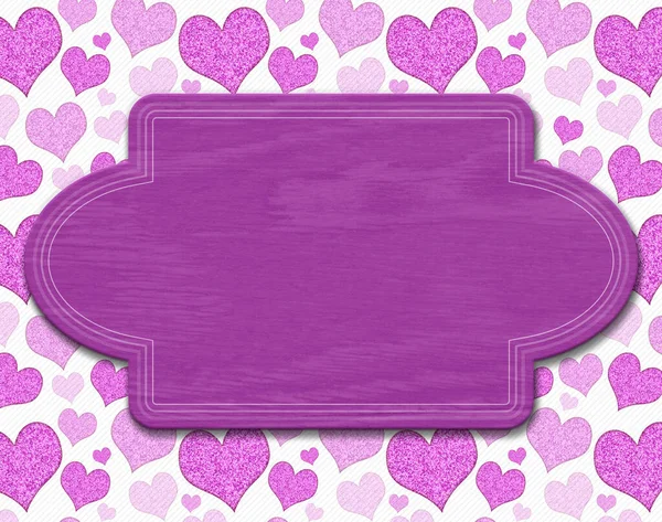 Blanco Roze Houten Bord Roze Hart Met Kopieerruimte Voor Liefde — Stockfoto