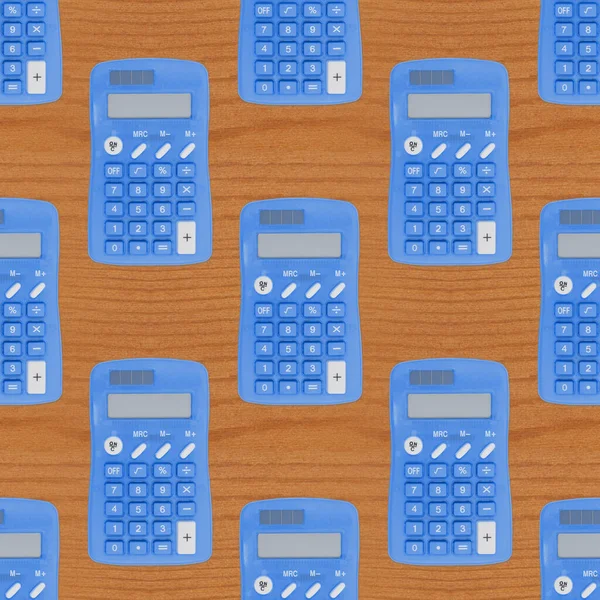 Сине Белый Калькулятор Безморском Фоне Который Повторяет Вашей Математики Вычисления — стоковое фото
