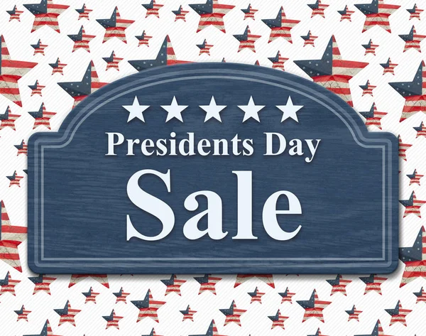 Presidents Day Sale Message Retro Red White Blue Flag Stars — Stock Photo, Image