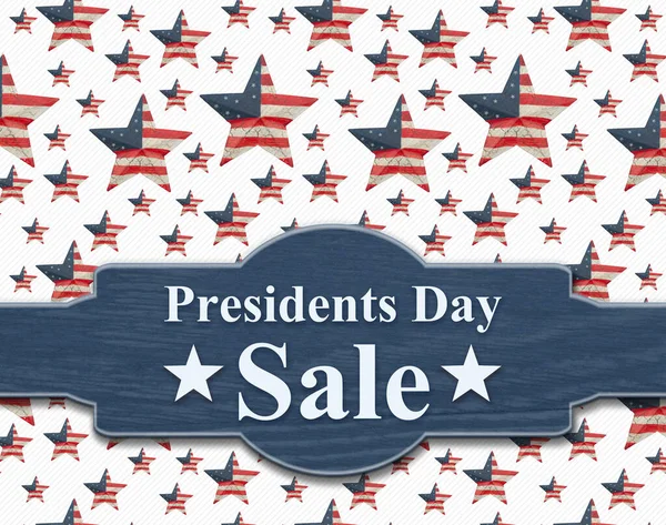 Presidents Day Sale Message Retro Red White Blue Flag Stars — Stock Photo, Image