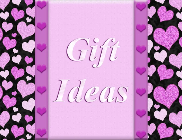 Gift Ideas Message Red Hearts Your Tips Suggestions — Stock Photo, Image