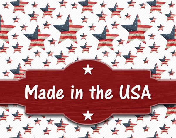 Made Usa Sign Retro Red White Blue Flag Stars Your — Stock fotografie