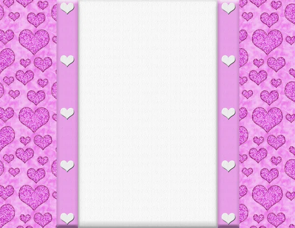Περίγραμμα Αγάπης Ροζ Καρδιά Λευκό Χώρο Αντιγραφής Για Την Αγάπη — Φωτογραφία Αρχείου