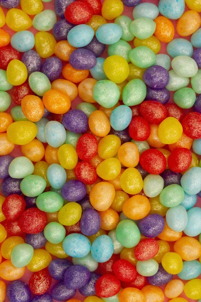 Jellybeans Colorido Fundo Doces Para Seu Doce Lanche Mensagem — Fotografia de Stock