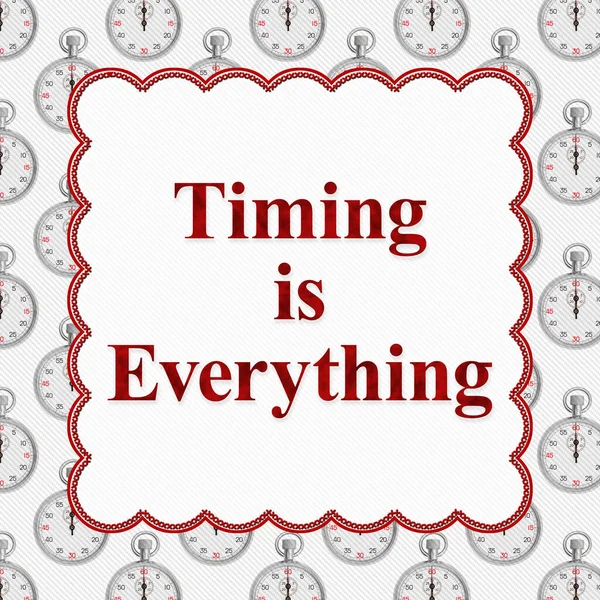 Timing Everything Message Stopwatch Your Investment Buying Message — Stock fotografie