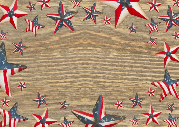 Frontera Estados Unidos Con Estrellas Retro Bandera Estados Unidos Sobre — Foto de Stock