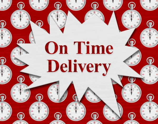 Time Delivery Message Stopwatch Your Online Shopping Shipping Message — Stock Photo, Image