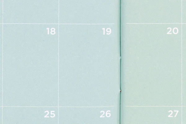 Close Green Pocket Calendar Blank Your Message — Stock Photo, Image