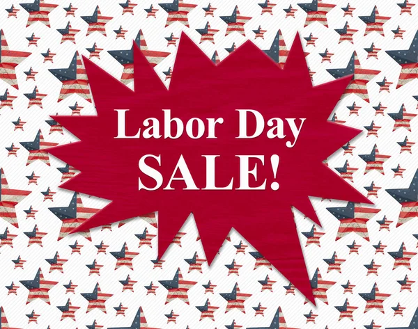 Labor Day Sale sign with red, white, and blue USA flag stars