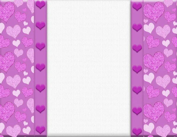 Love Border Pink Heart Pink Copy Space Your Love Message Immagine Stock