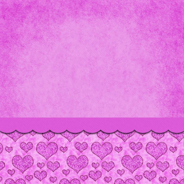 Love Background Heart Grunge Pink Ribbon Copy Space Your Love — 图库照片