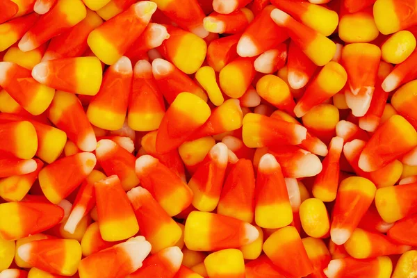 Candy Kukuřice Halloween Pozadí Pro Vás Bonbóny Prázdninových Zpráv — Stock fotografie