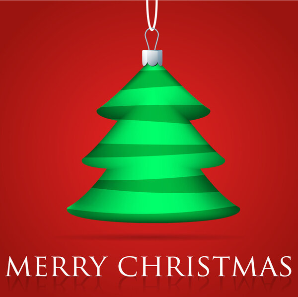 Christmas tree bauble card