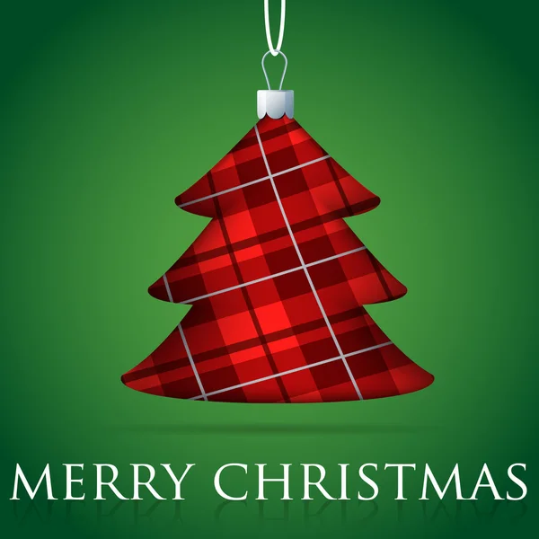 Tartan Noel ağacı mücevher kartı — Stok fotoğraf