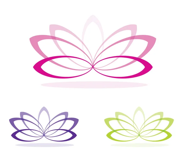 Simple line drawing lotus — Stockfoto