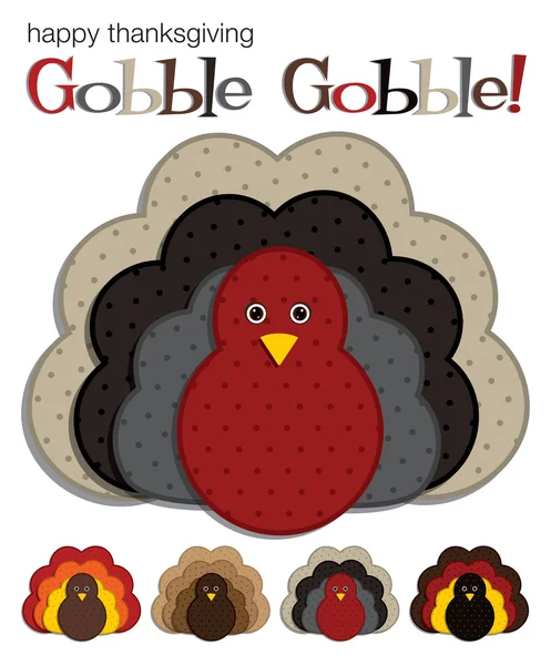 Spotted turkey stickers — Stock Photo, Image