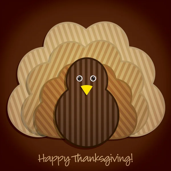Happy Thanksgiving cute material turkey card — Stock Photo, Image