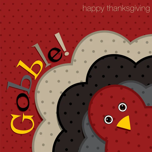 Masquer la dinde spotty carte de Thanksgiving — Photo